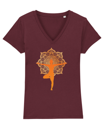 Yoga Mandala Portocaliu Burgundy