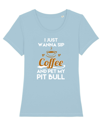 COFFEE AND PIT BULL Sky Blue