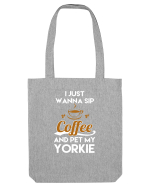 COFFEE AND YORKIE Sacoșă textilă