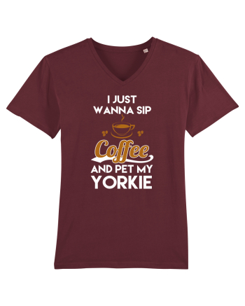 COFFEE AND YORKIE Burgundy