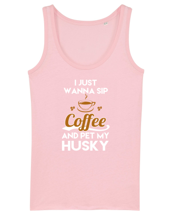 COFFEE AND HUSKY Cotton Pink