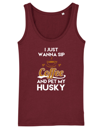 COFFEE AND HUSKY Burgundy