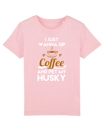 COFFEE AND HUSKY Cotton Pink