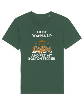 COFFEE AND BOSTON TERRIER Bottle Green