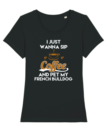 COFFEE AND FRENCH BULLDOG Black