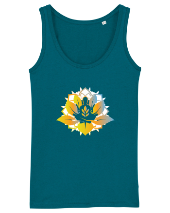 Yoga Lotus Auriu Albastru Ocean Depth