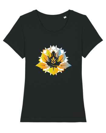 Yoga Lotus Auriu Albastru Black