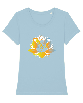Yoga Lotus Auriu Albastru Sky Blue