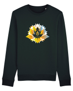 Yoga Lotus Auriu Albastru Bluză mânecă lungă Unisex Rise