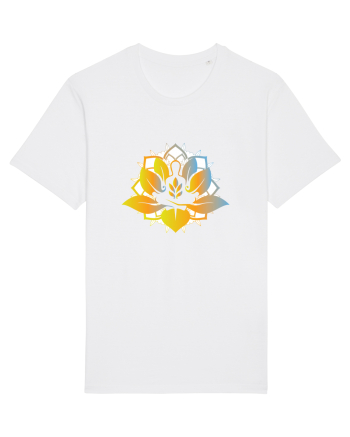 Yoga Lotus Auriu Albastru White