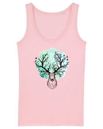 Cerb Mandala Păsări Cotton Pink