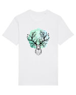 Cerb Mandala Păsări Tricou mânecă scurtă Unisex Rocker