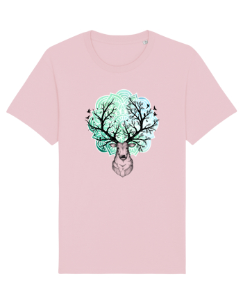 Cerb Mandala Păsări Cotton Pink