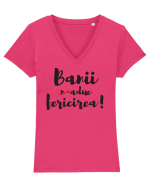 Banii n-aduc fericirea Tricou mânecă scurtă guler V Damă Evoker