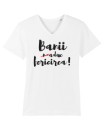 Banii n-aduc fericirea Tricou mânecă scurtă guler V Bărbat Presenter