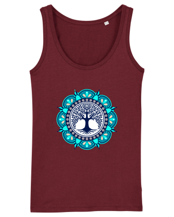 Copac Yoga cu Mandala Burgundy