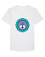 Copac Yoga cu Mandala Tricou mânecă scurtă guler larg Bărbat Skater