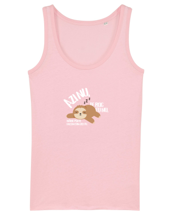 Azi nu, te rog eu nu cartoon (alb) Cotton Pink