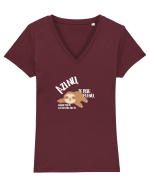 Azi nu, te rog eu nu cartoon (alb) Tricou mânecă scurtă guler V Damă Evoker