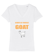 GOAT Tricou mânecă scurtă guler V Damă Evoker