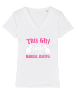 HORSE Tricou mânecă scurtă guler V Damă Evoker