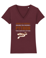 PYTHON Tricou mânecă scurtă guler V Damă Evoker