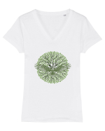 Vultur Verde Tricou mânecă scurtă guler V Damă Evoker