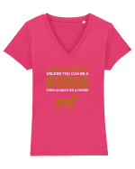 HORSE Tricou mânecă scurtă guler V Damă Evoker