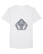 Ochi Triunghi Abstract Tricou mânecă scurtă guler larg Bărbat Skater