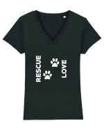 RESCUE PETS Tricou mânecă scurtă guler V Damă Evoker