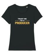 PRODUCER Tricou mânecă scurtă guler larg fitted Damă Expresser