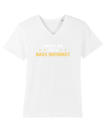 BASS GUITARIST Tricou mânecă scurtă guler V Bărbat Presenter