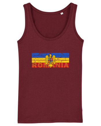 Tricolor Stema Romaniei Burgundy