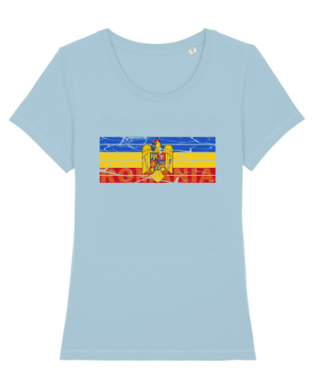 Tricolor Stema Romaniei Sky Blue
