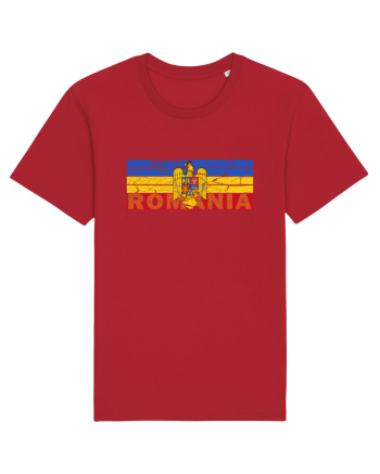 Tricolor Stema Romaniei Red