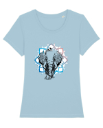 Yoga Lotus Natură cu Păsări Tricou mânecă scurtă guler larg fitted Damă Expresser