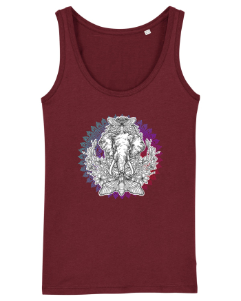 Yoga Mandala Elefant Burgundy