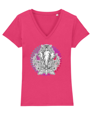 Yoga Mandala Elefant Raspberry
