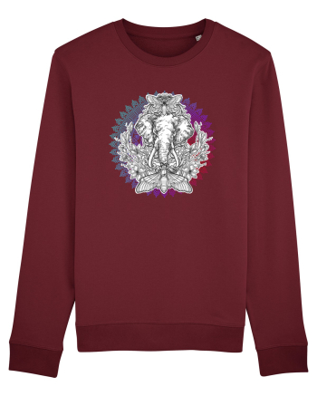 Yoga Mandala Elefant Burgundy