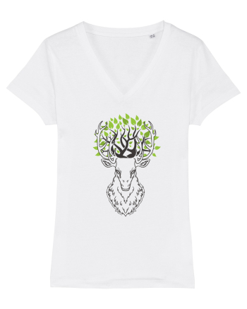 Cerb Verde Abstract White