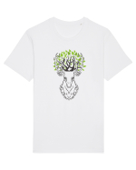 Cerb Verde Abstract Tricou mânecă scurtă Unisex Rocker