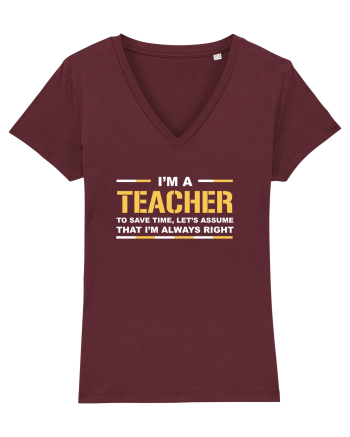 TEACHER Burgundy
