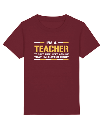 TEACHER Burgundy