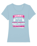TEACHER Tricou mânecă scurtă guler larg fitted Damă Expresser