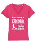SOCCER PLAYER Tricou mânecă scurtă guler V Damă Evoker