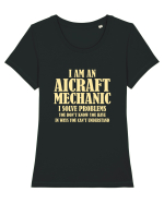 AIRCRAFT MECHANIC Tricou mânecă scurtă guler larg fitted Damă Expresser