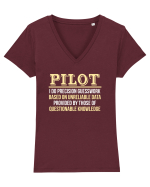 PILOT Tricou mânecă scurtă guler V Damă Evoker