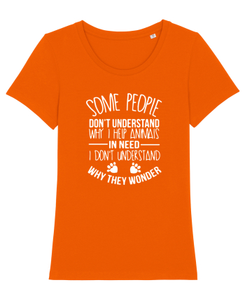 HELP ANIMALS Bright Orange
