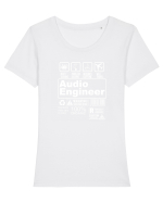 AUDIO ENGINEER Tricou mânecă scurtă guler larg fitted Damă Expresser
