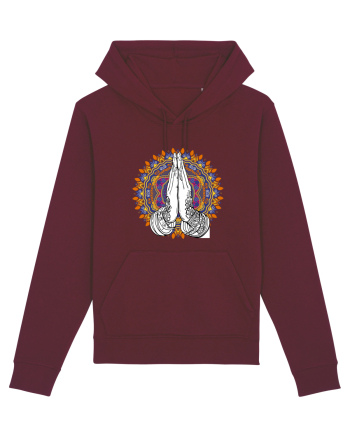 Yoga Hands Mandala Burgundy